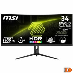 Monitor MSI MAG 342CQR E2 34" UltraWide Quad HD 50 - 60 Hz 180 Hz