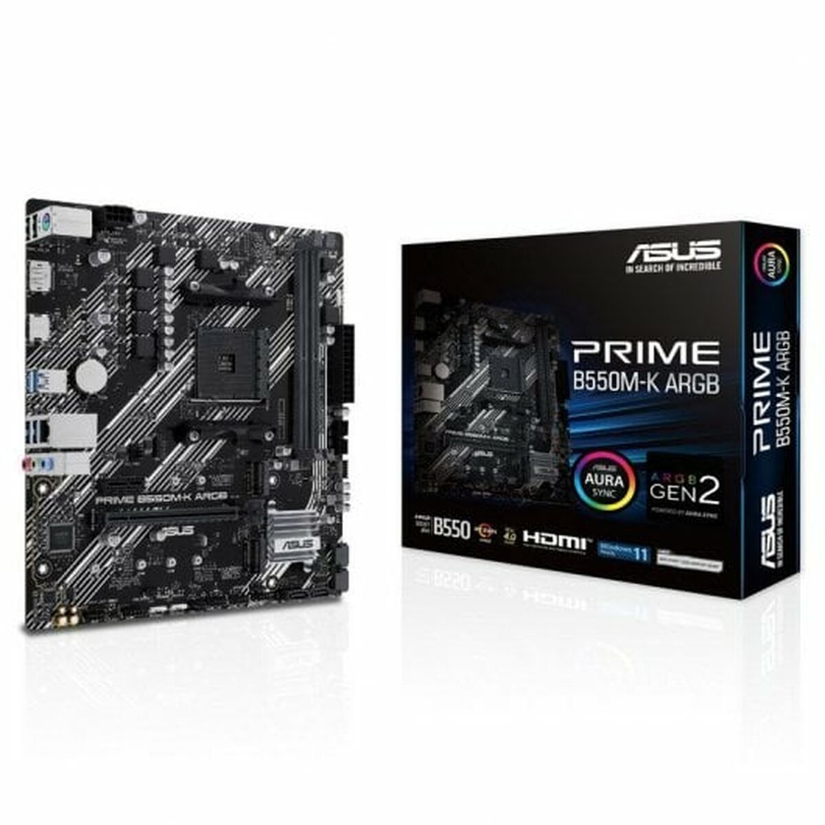 Motherboard Asus B550M-K ARGB AMD B550 AMD AM4