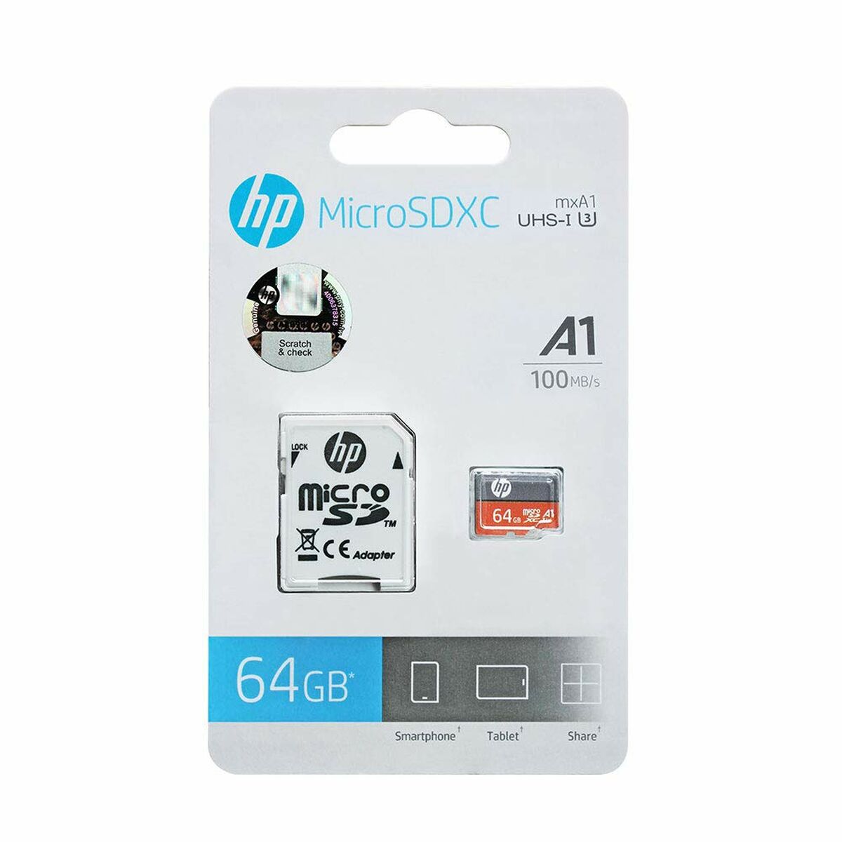 Micro SD Memory Card with Adaptor HP HFUD064-1V31A 64 GB