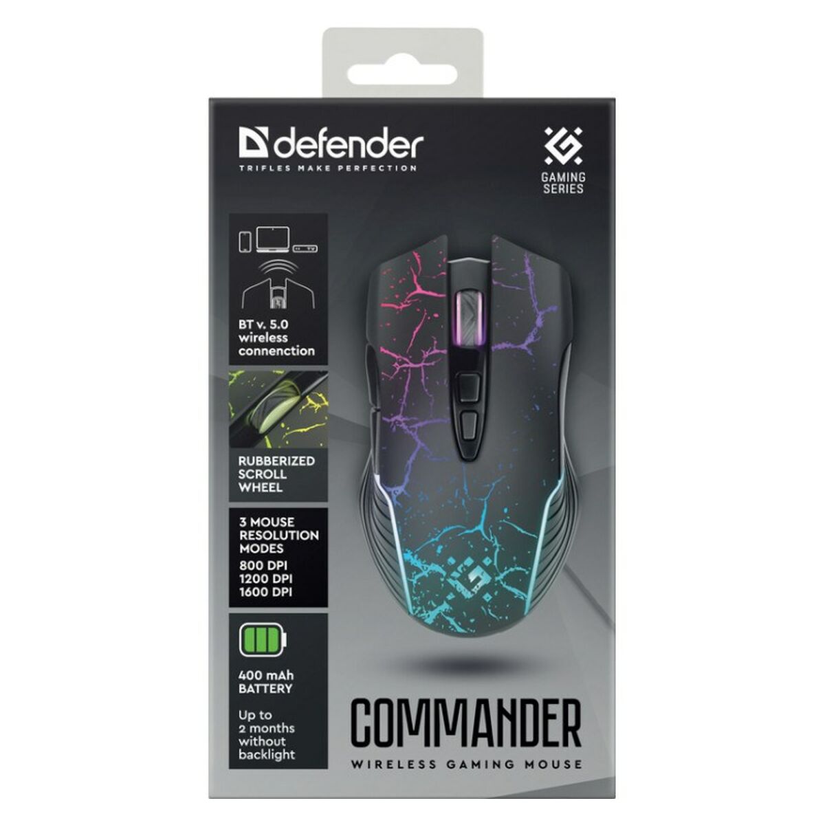 Mouse Defender GM-511 COMMANDER OPTIC Black 1600 dpi