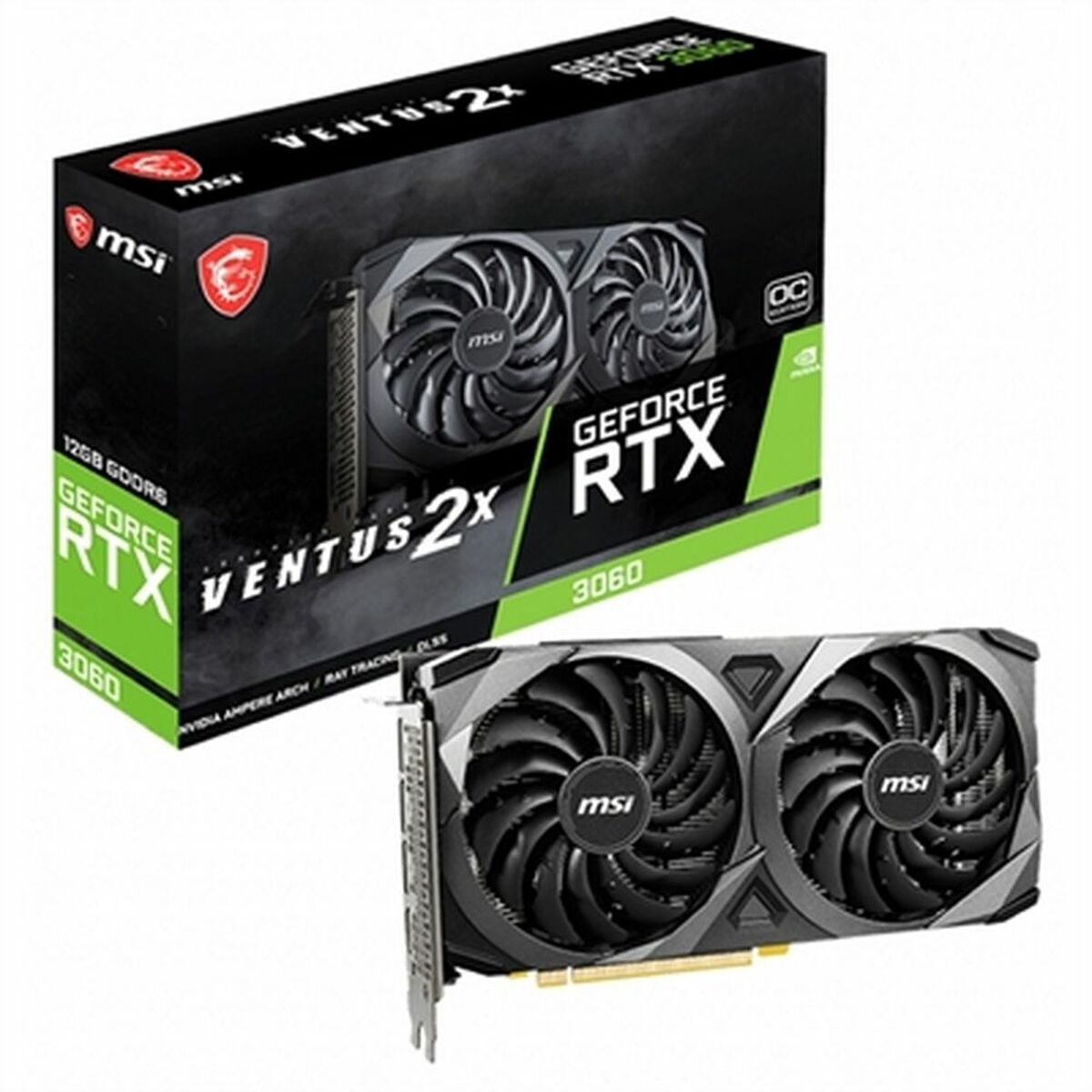 Graphics card MSI GeForce RTX 3060 VENTUS 2X 12G OC GeForce RTX 3060 12 GB GDDR6