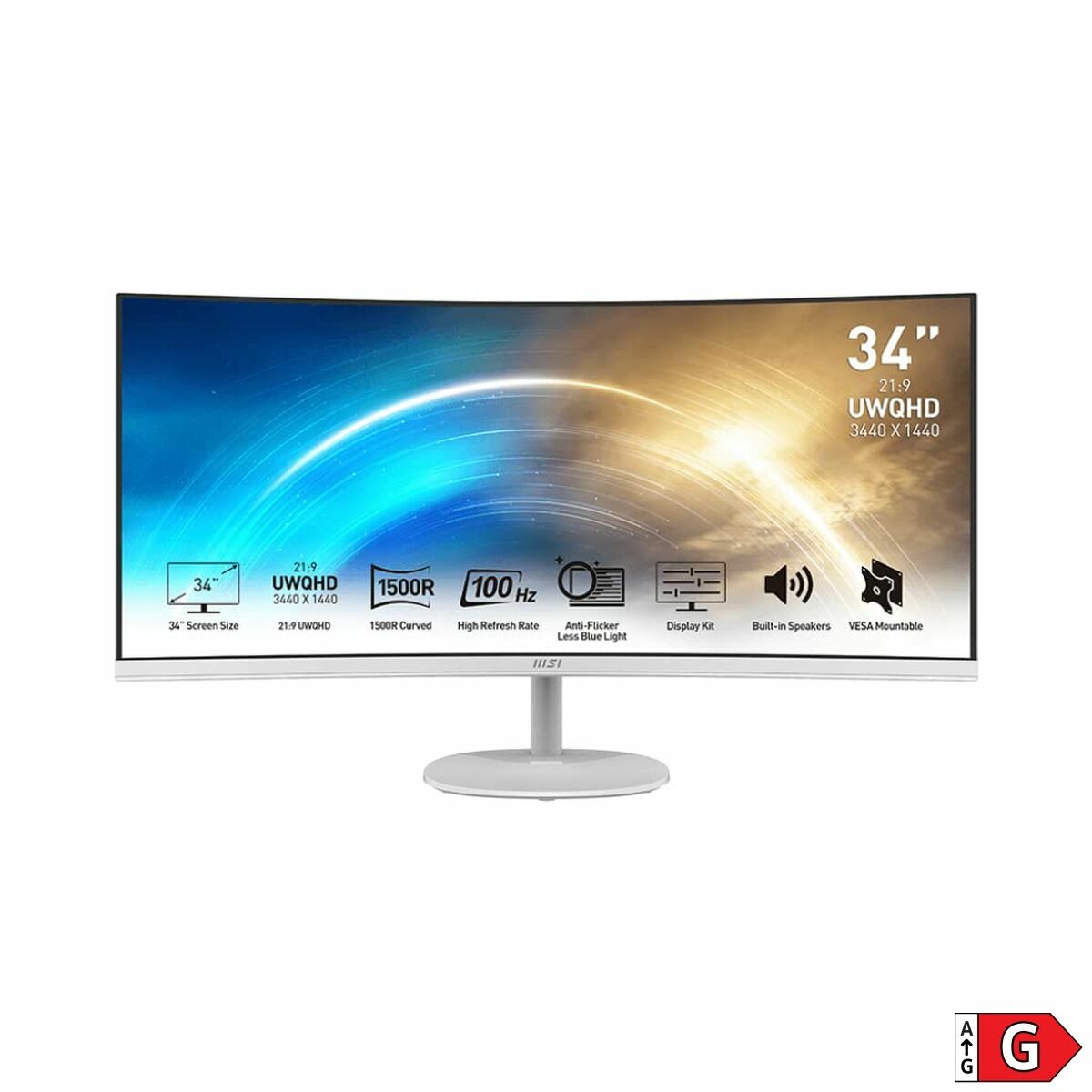 Monitor MSI PRO MP341CQW White 34" 100 Hz