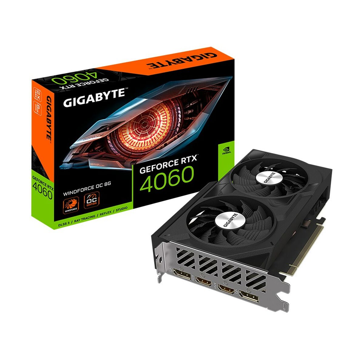 Graphics card Gigabyte GV-N4060WF2OC-8GD Geforce RTX 4060 8 GB GDDR6