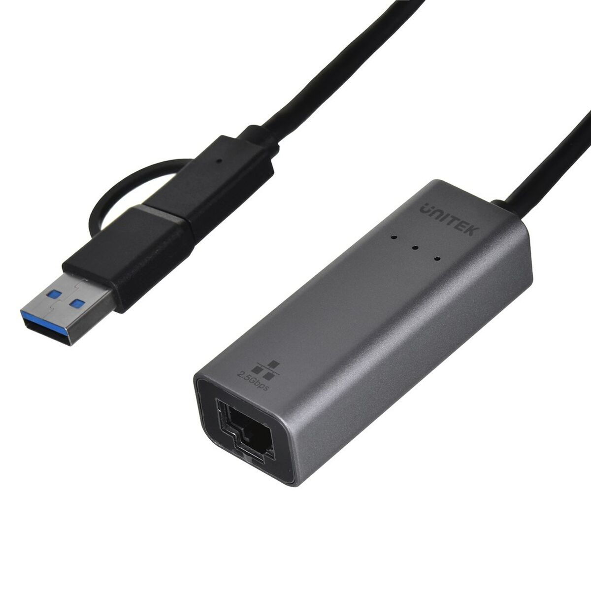 USB-C to Ethernet Adapter Unitek U1313C Grey 30 cm