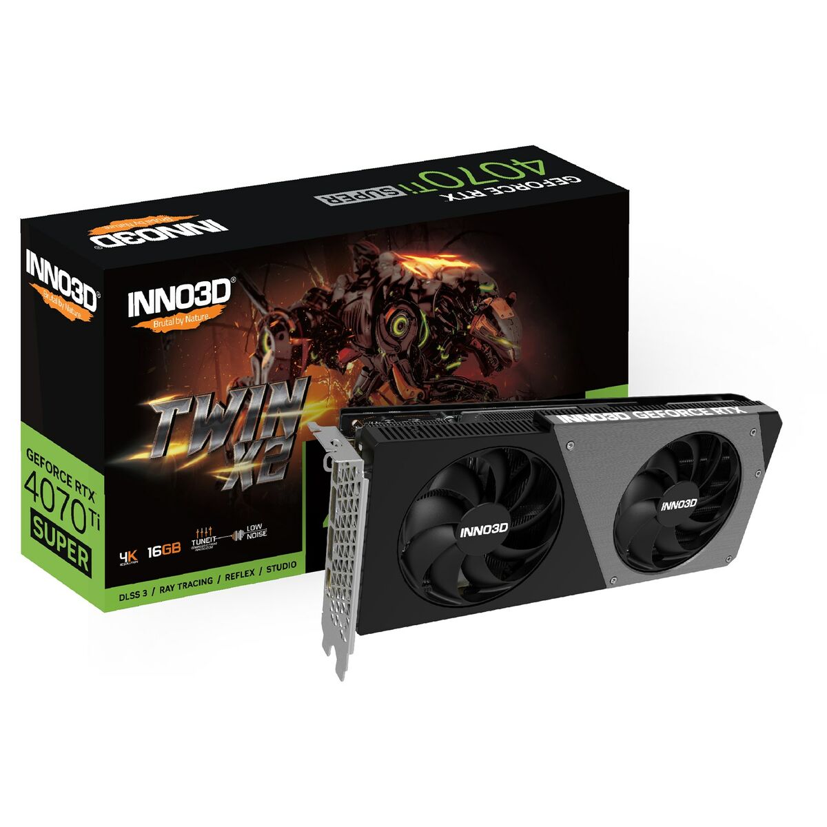 Graphics card INNO3D GEFORCE RTX 4070 Ti SUPER TWIN X2 GeForce RTX 4070 Ti 16 GB GDDR6X