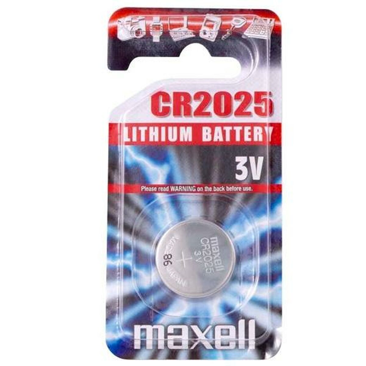 Lithium Button Batteries Maxell 3V CR2025 (10 Units)