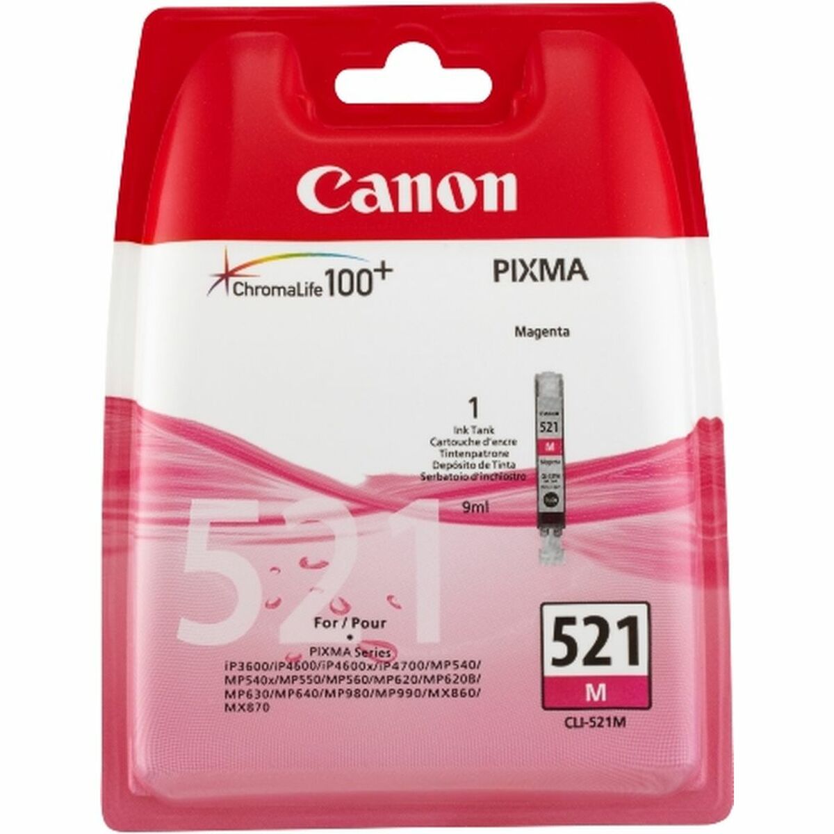 Original Ink Cartridge Canon CLI-521 M Magenta (1 Unit)