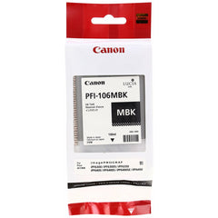 Original Ink Cartridge Canon PFI-106 MBK Black Matte back