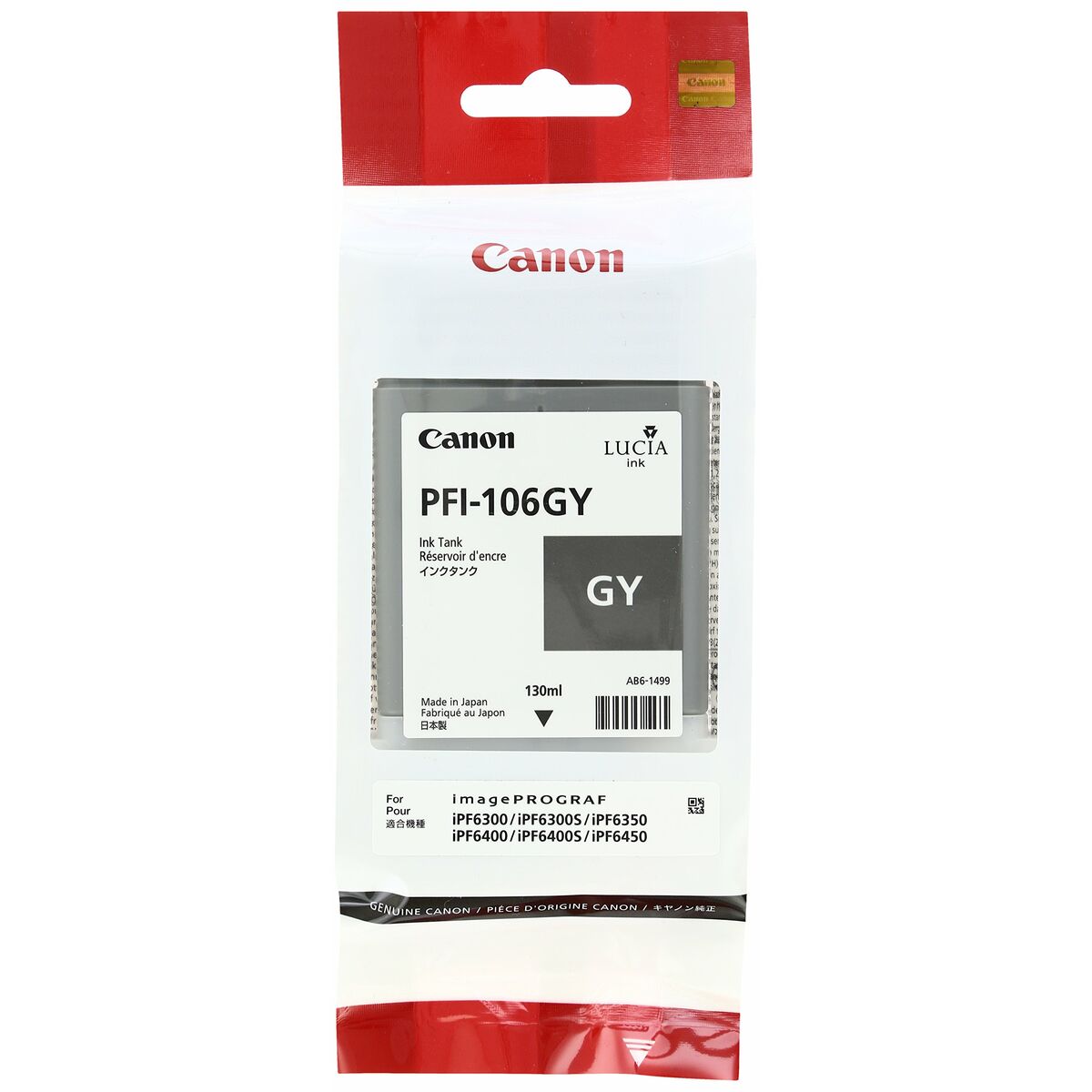 Original Ink Cartridge Canon PFI-106 GY Grey