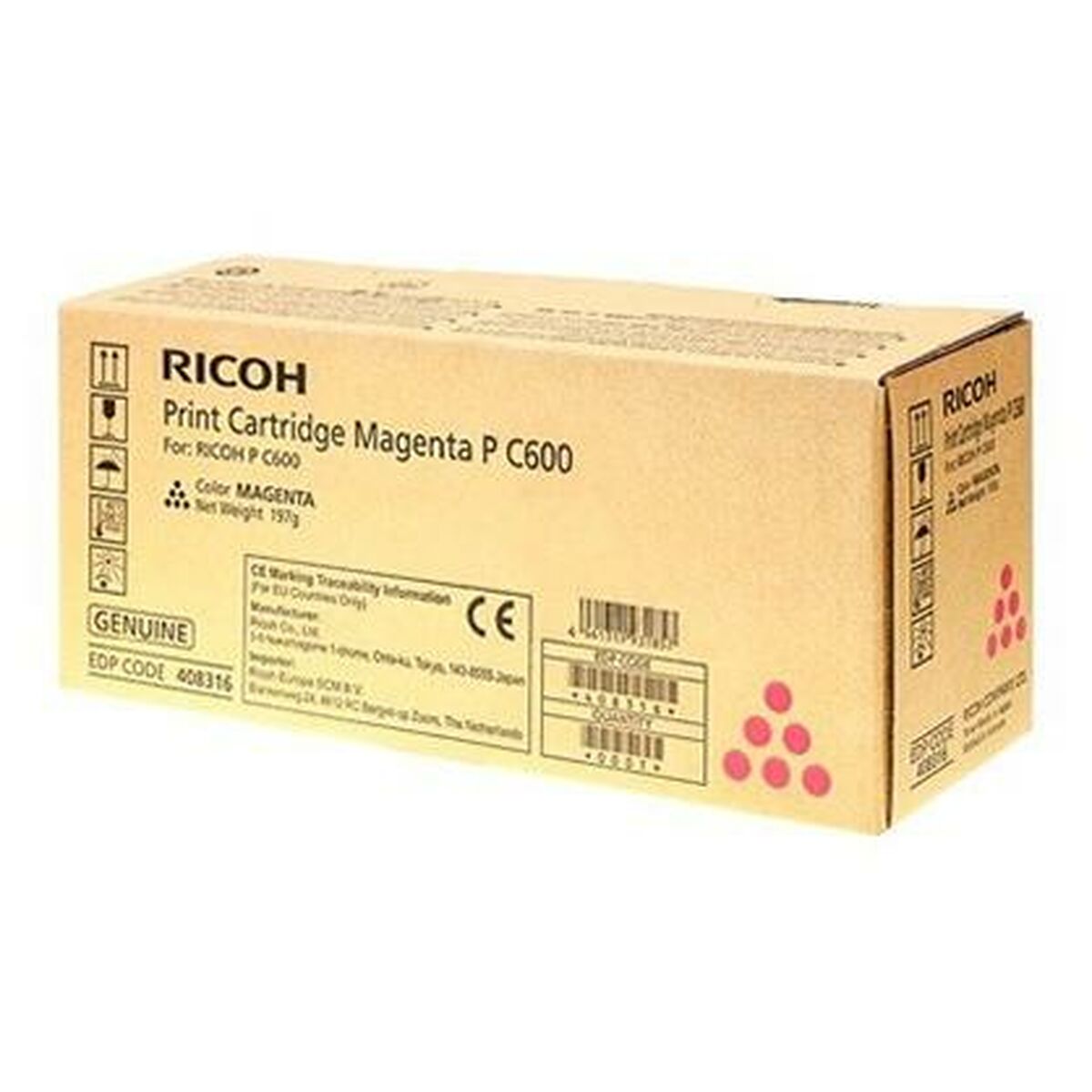 Original Toner Ricoh P C600 Magenta (1 Unit)