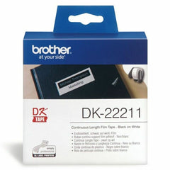 Laminated Tape Brother DK-22211 29 mm White Black/White