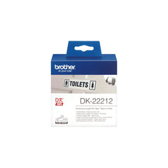 Continuous Film Tape Brother DK22212 White Black/White