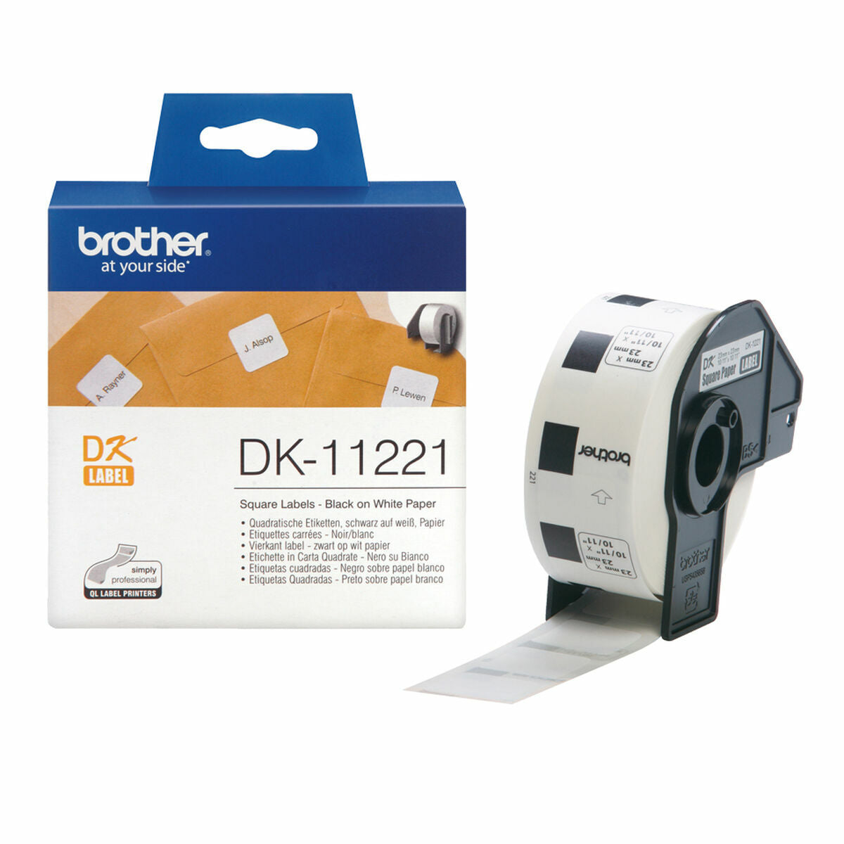 Printer Labels Brother DK11221 White Black/White