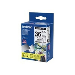 Laminated Tape for Labelling Machines Brother TZEFX261 White Black/White