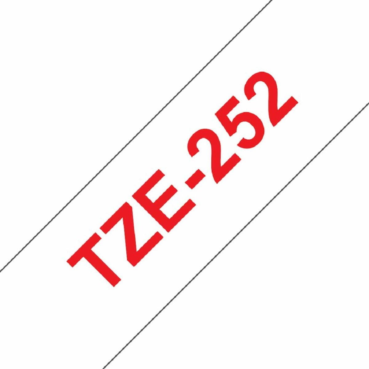 Laminated Tape for Labelling Machines Brother TZE252 Rojo/Blanco 24 mm