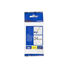 Original Ink Cartridge Brother TZe-FX251 Black/White 24 mm