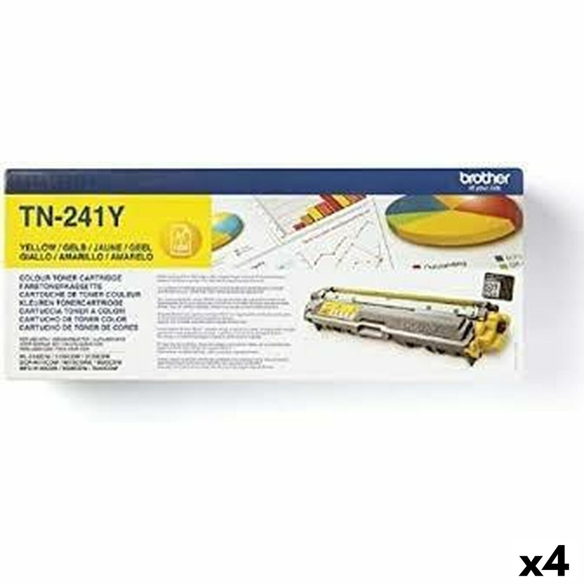 Original Toner Brother HL3140CW/HL3150CDW Yellow (4 Units)