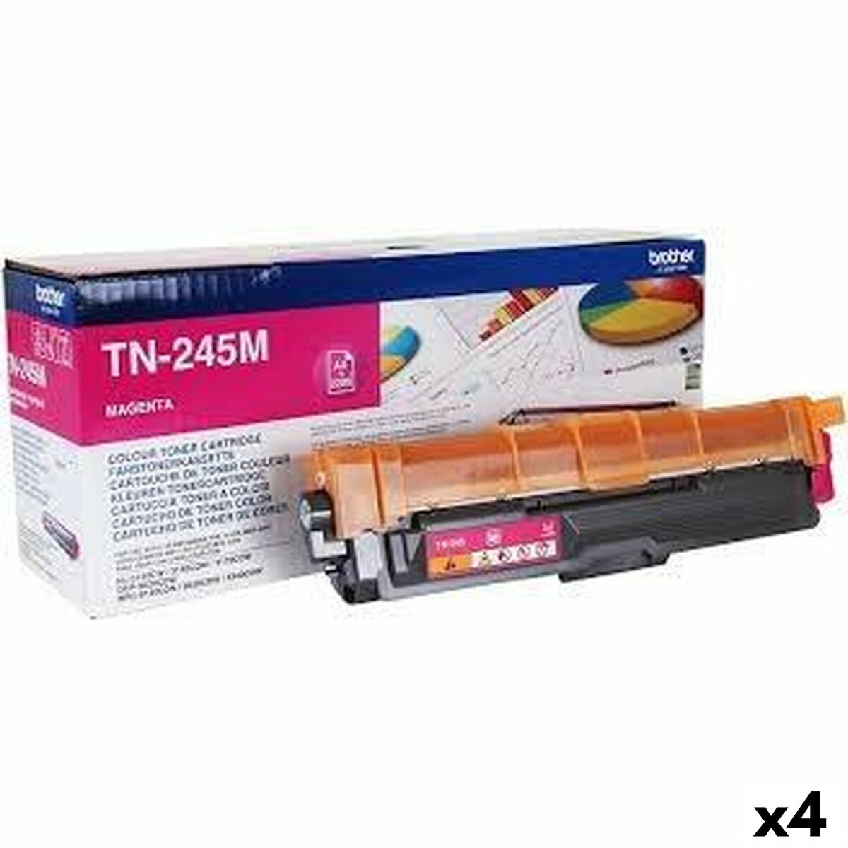 Original Toner Brother HL3140CW/HL3150CDW Magenta (4 Units)