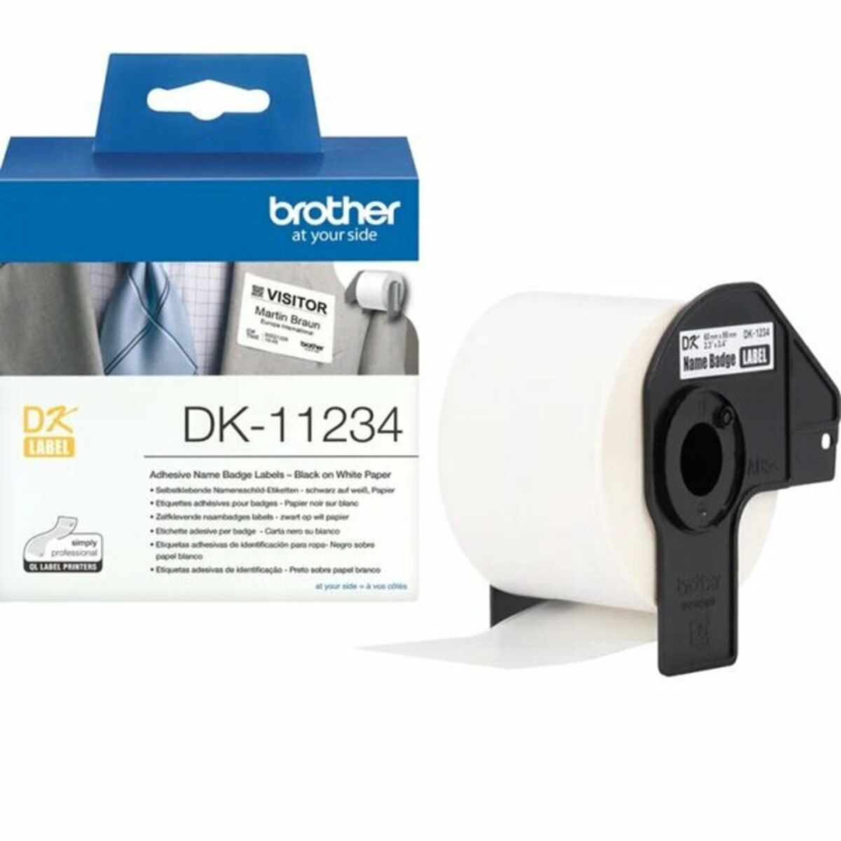 Labels Brother DK11234 White Black