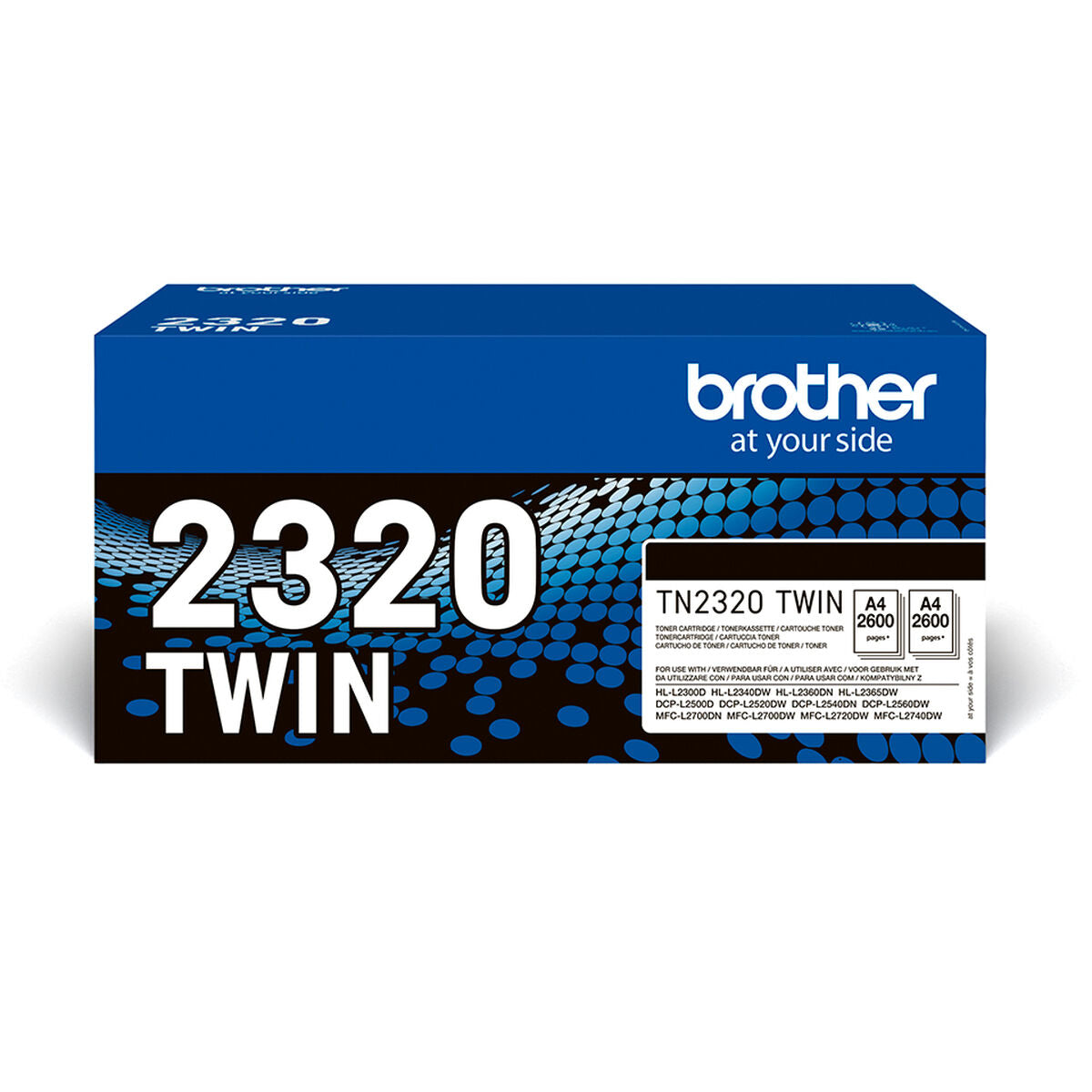 Original Toner Brother L2300D/L2340DW/L2360DN/L2365DW/L2500/L2700 Black (2 Units)