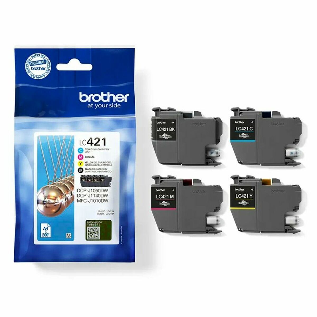 Original Ink Cartridge Brother LC-421VAL Multicolour