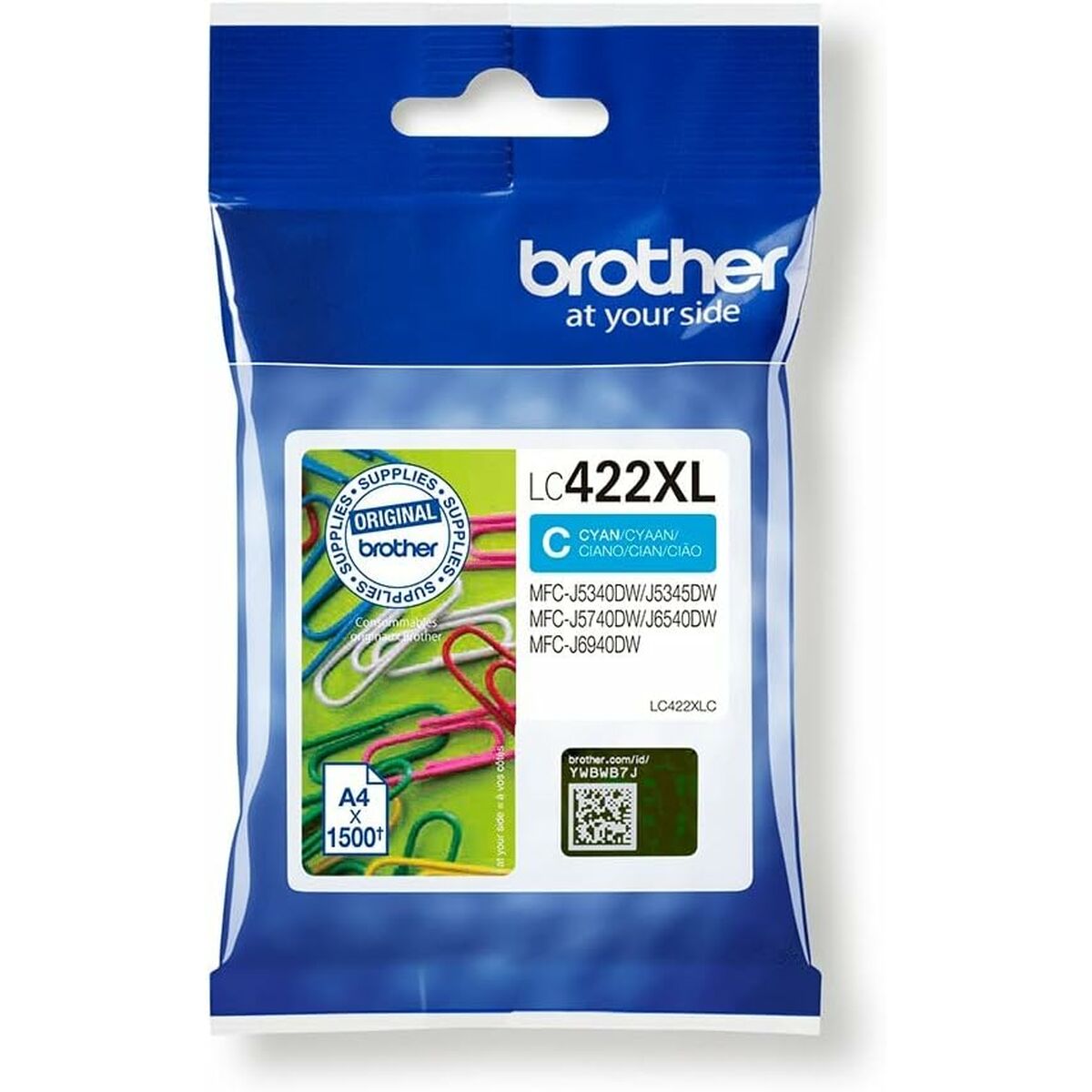 Original Ink Cartridge Brother MFCJ5340DW, MFCJ5740DW, MFCJ6540DW, MFCJ6940DW Cyan (5 Units)