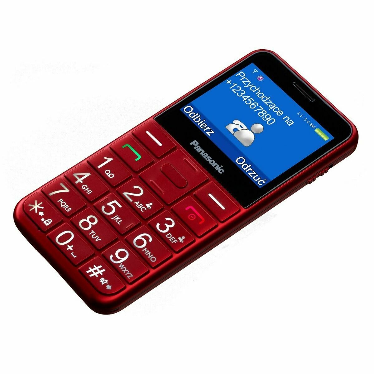 Mobile telephone for older adults Panasonic KX-TU155EXRN 2.4" Red