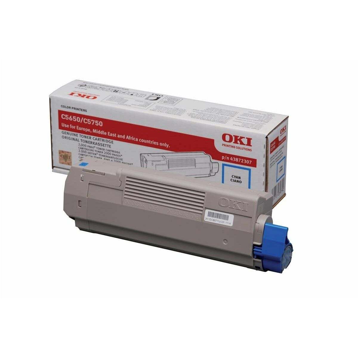 Original Toner OKI 43872307 Black Cyan