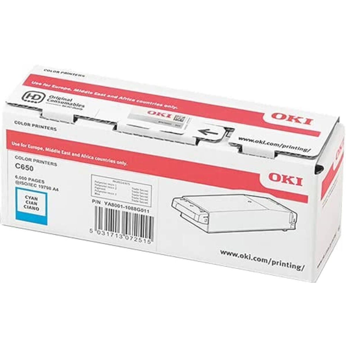 Original Toner OKI C650 Cyan