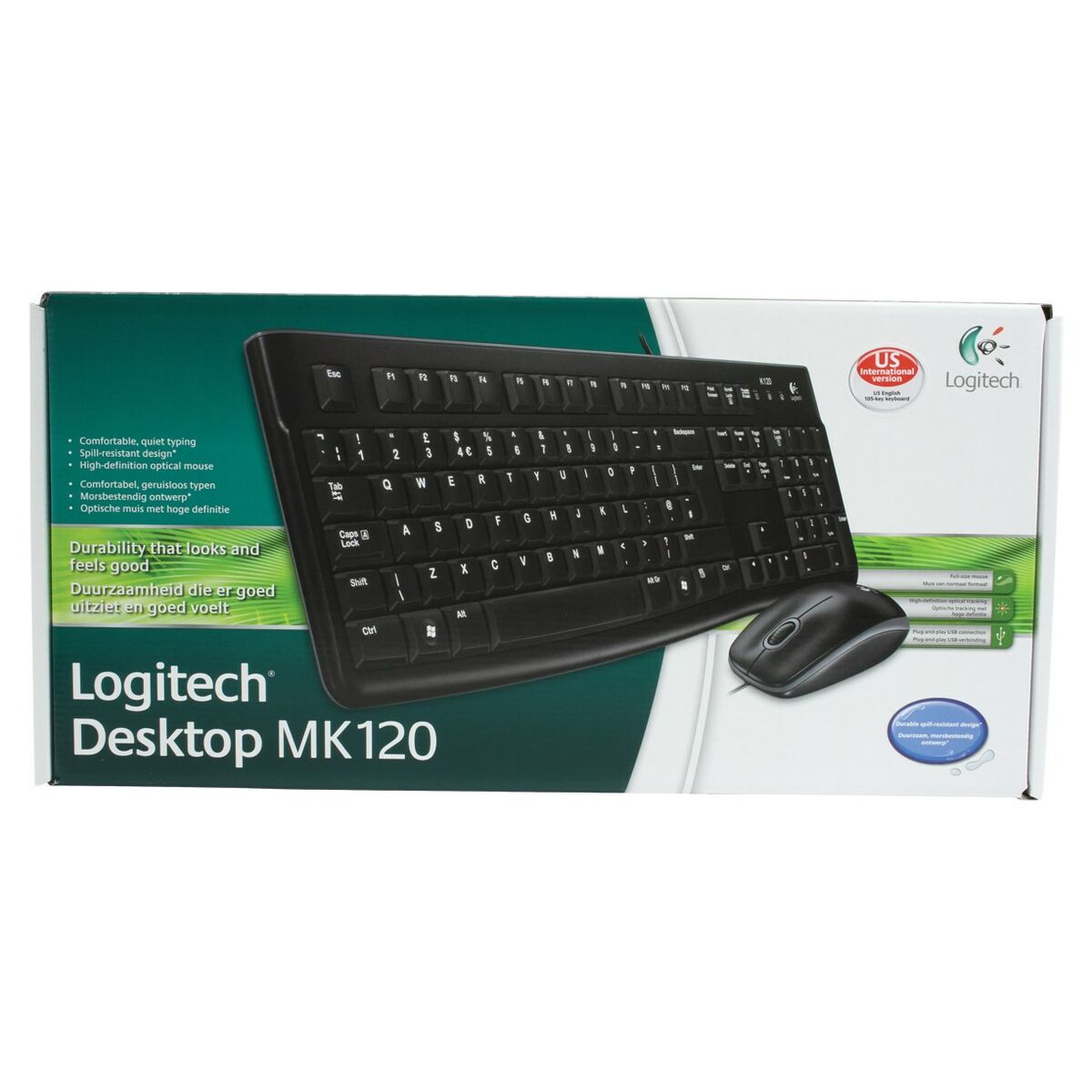 Keyboard Logitech LGT-MK120-US Black Dutch QWERTY