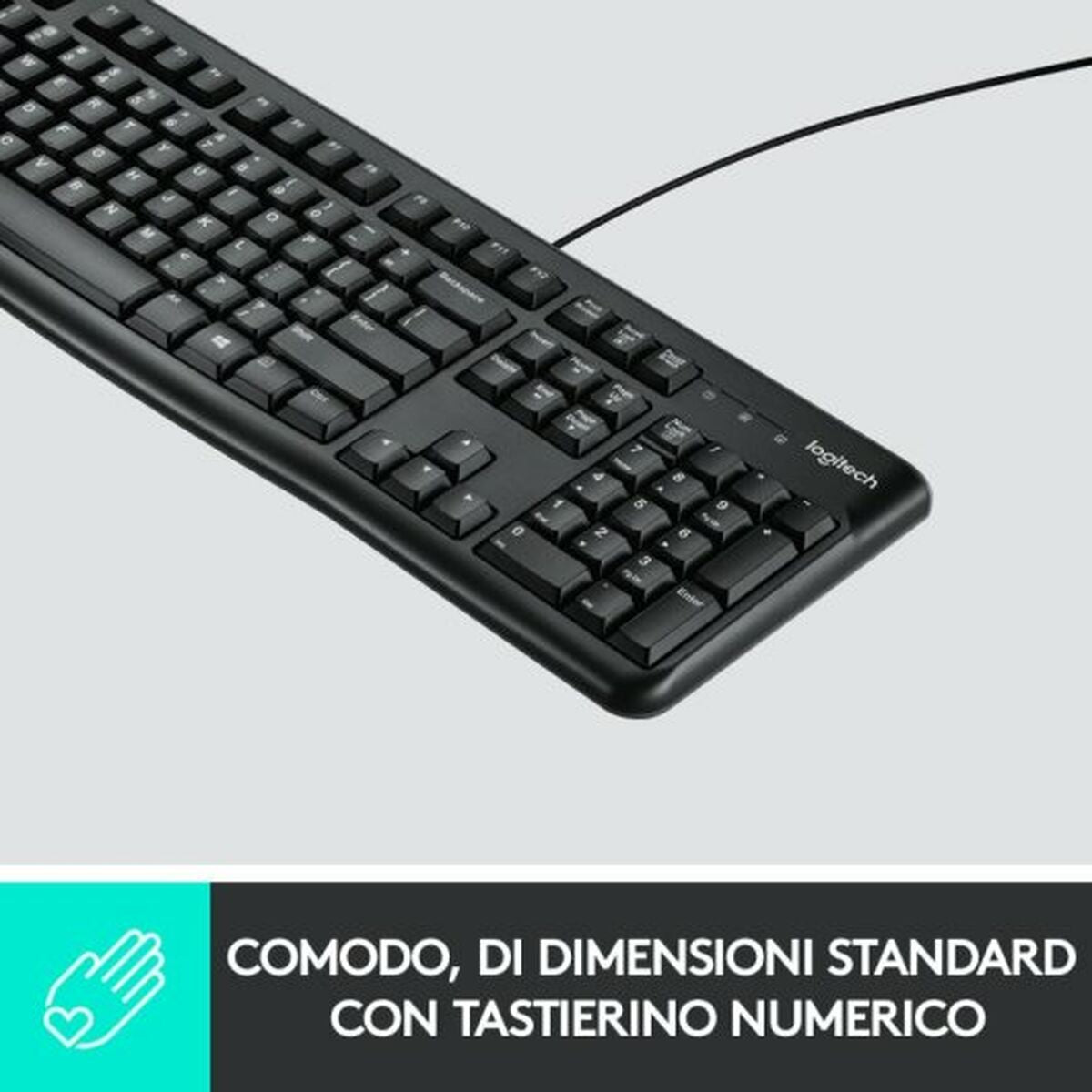 Keyboard Logitech Black Spanish Qwerty