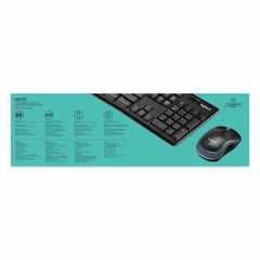 Keyboard and Mouse Logitech LGT-MK270-US Black QWERTY Qwerty US