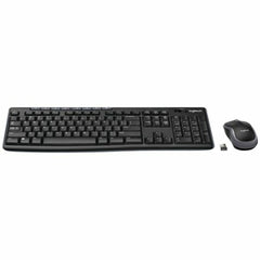 Keyboard and Wireless Mouse Logitech MK270 Black French AZERTY