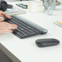 Keyboard and Mouse Logitech MK470 Grey Graphite Qwerty US