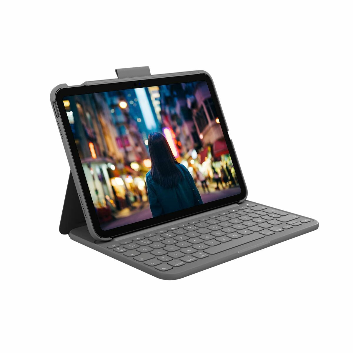 iPad Case + Keyboard Logitech Slim Folio Grey Spanish Qwerty