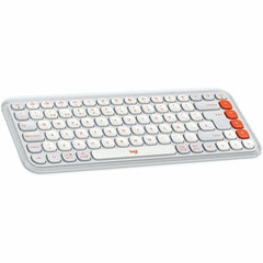 Keyboard Logitech Pop Icon White Spanish Qwerty QWERTY