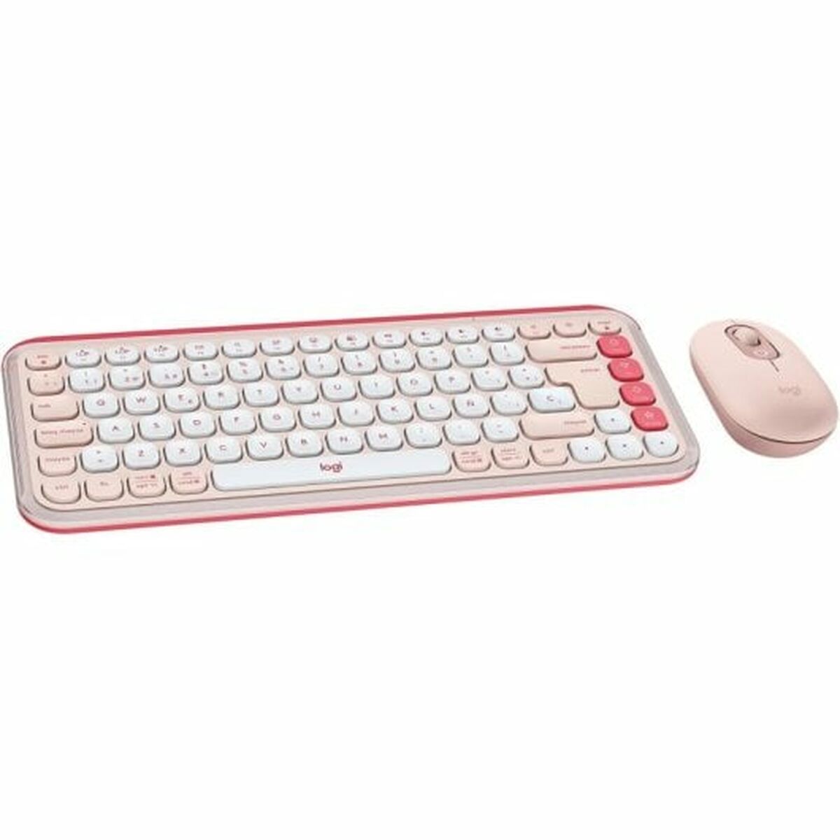 Keyboard Logitech 920-013120 Pink Spanish Qwerty QWERTY