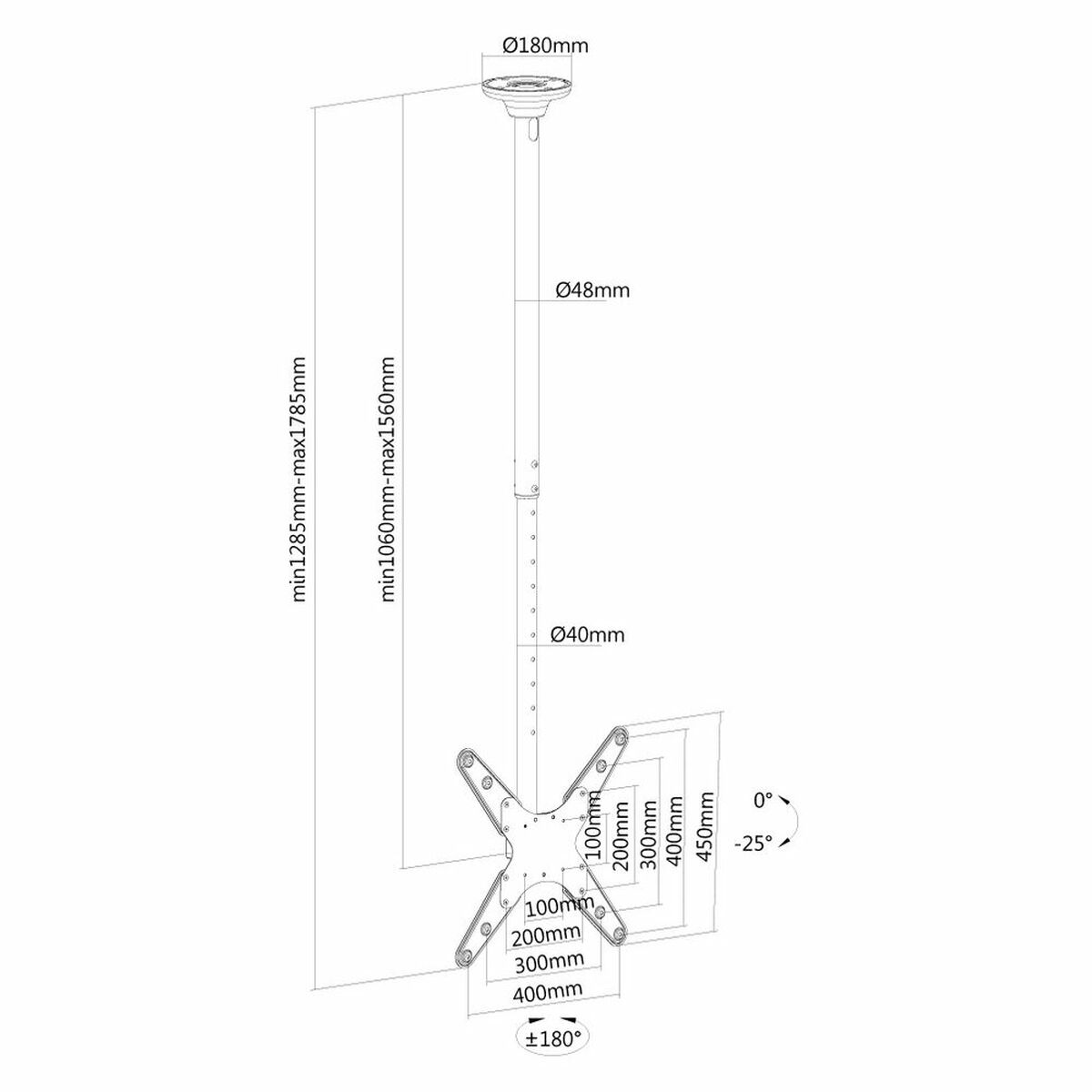 TV Mount Neomounts FPMA-C340BLACK