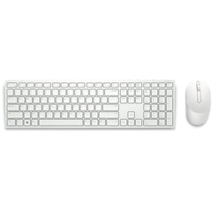 Keyboard and Wireless Mouse Dell KM5221W-WH White Qwerty US