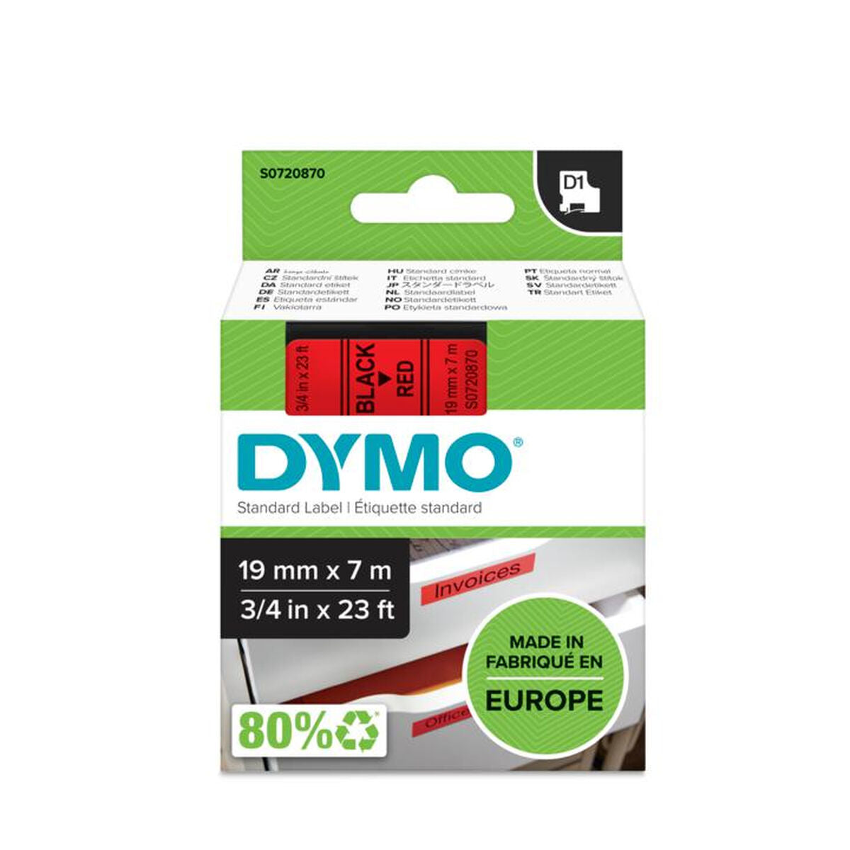 Printer Labels Dymo S0720870 Red 7 m