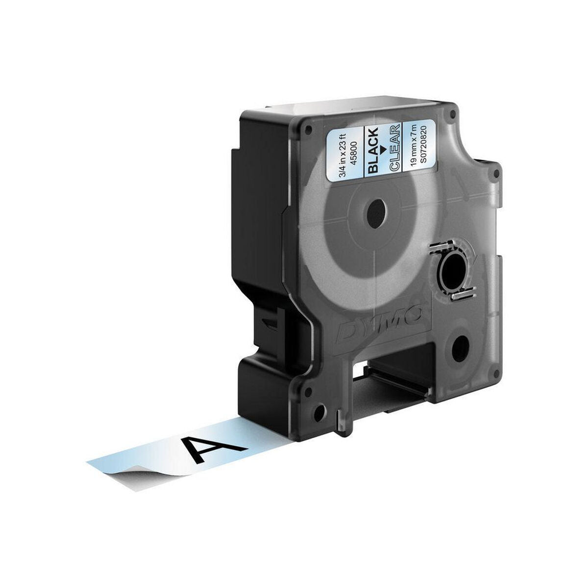 Laminated Tape for Labelling Machines Dymo D1 45800 LabelManager™ Black Transparent (5 Units)