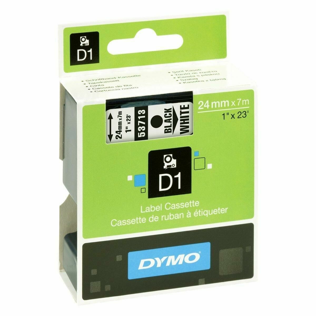 Laminated Tape for Labelling Machines Dymo S0720930 White/Black Black/White 24 mm