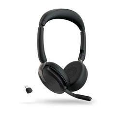 Headphones with Microphone Jabra Evolve2 65 Flex Black