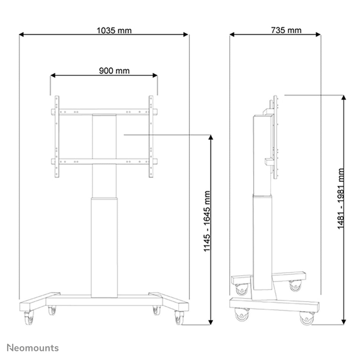 Trolley Neomounts PLASMA-M2250BLACK