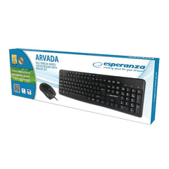 Keyboard and Mouse Esperanza EK137 Qwerty US