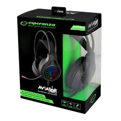 Headphones with Microphone Esperanza EGH5000 Black