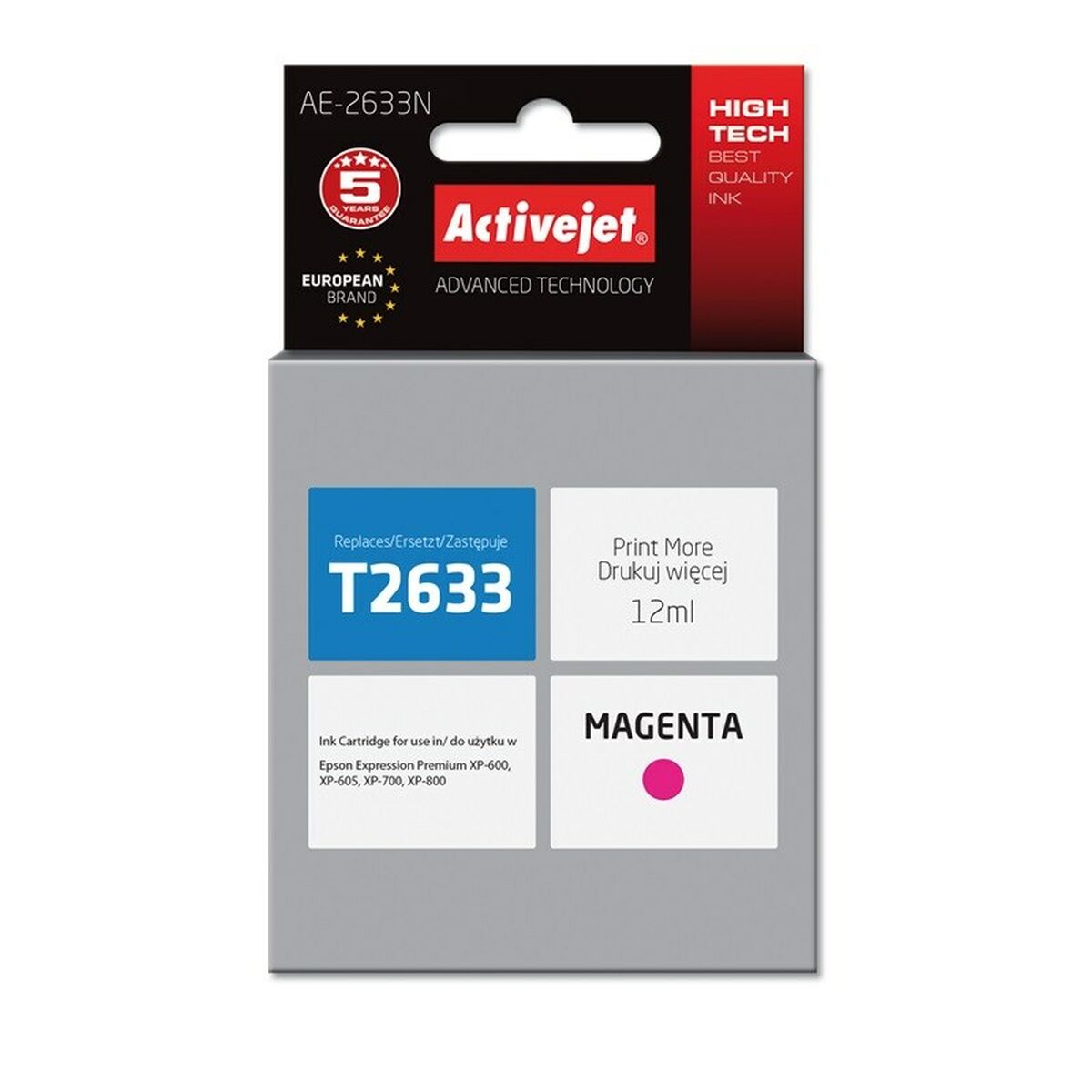 Original Ink Cartridge Activejet AE-2633N Magenta