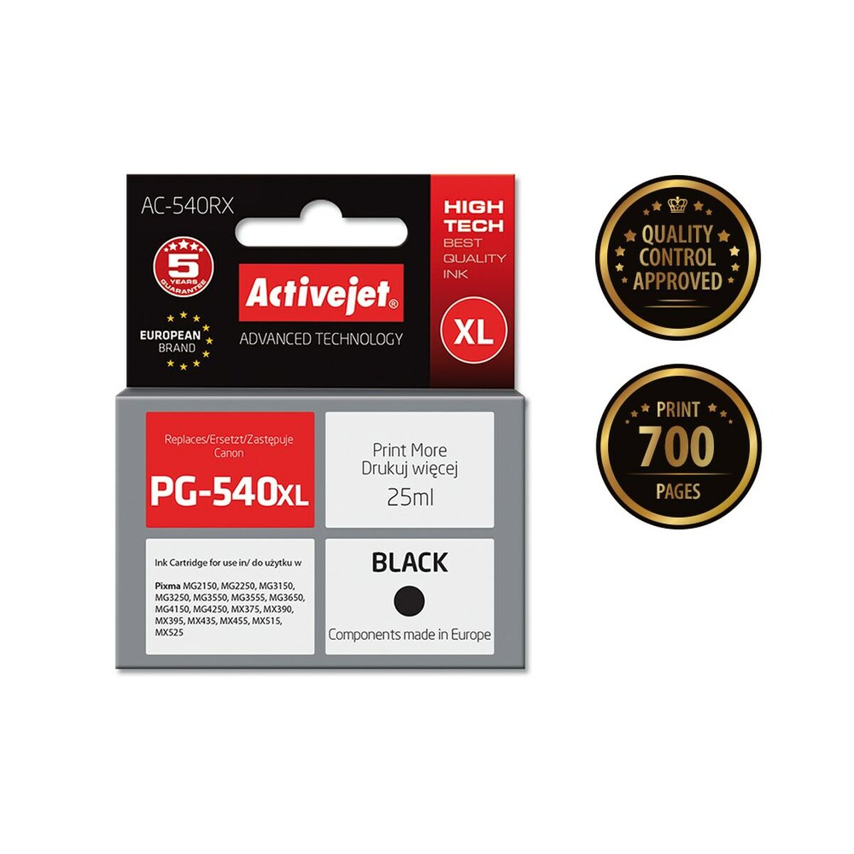 Original Ink Cartridge Activejet AC-540RX Black