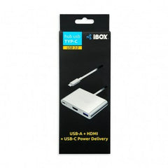 USB Hub Ibox IUH3CFT1 White Silver