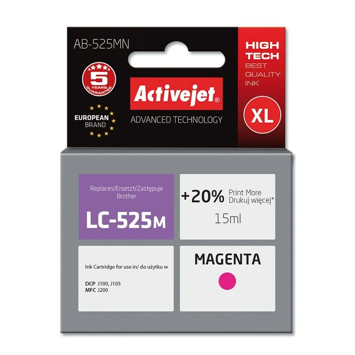 Original Ink Cartridge Activejet AB-525MN Magenta